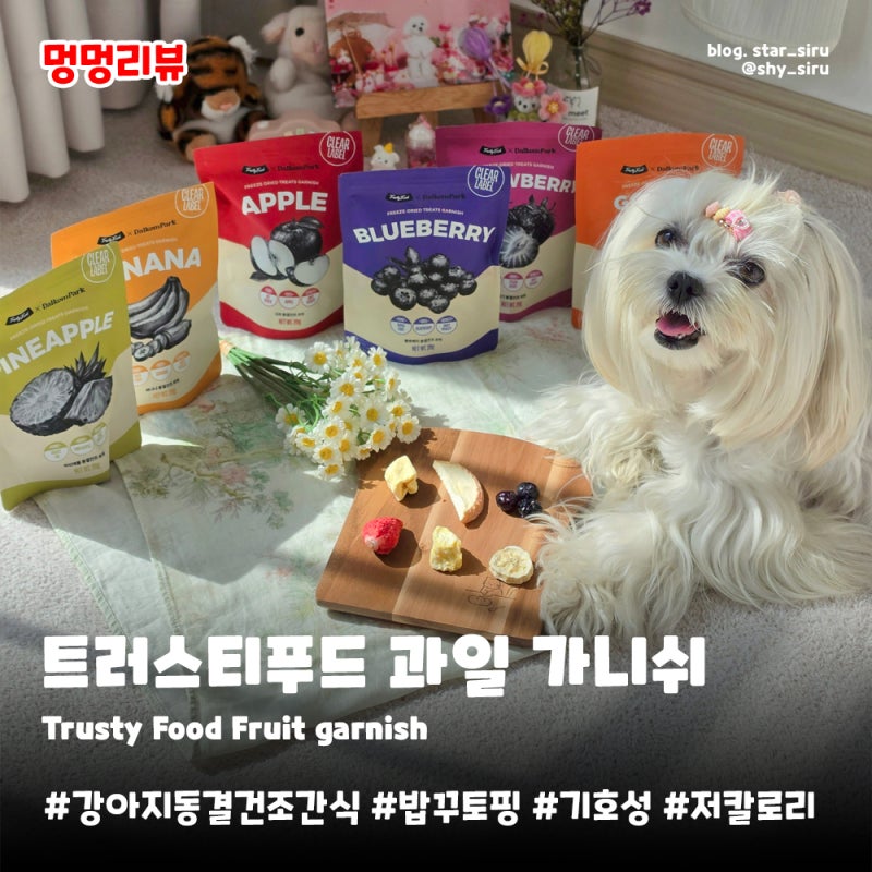 강아지동결건조간식 트러스티푸드 과일 가니쉬 | 6종 저칼로리 밥꾸토핑
