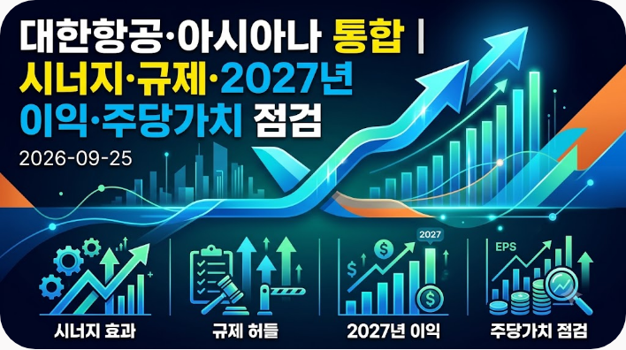 대한항공·아시아나 최종편 | 시너지·규제·2027년 이익·주당가치 점검 | 2026-09-25