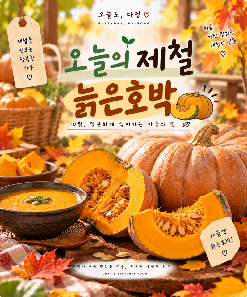 10월 제철음식 늙은호박 단호박과 뭐가 다를까? 고르는 법부터 보관법까지