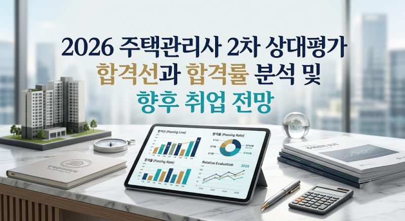 2026 주택관리사 2차 상대평가 합격선과 합격률 분석 및 향후 취업 전망