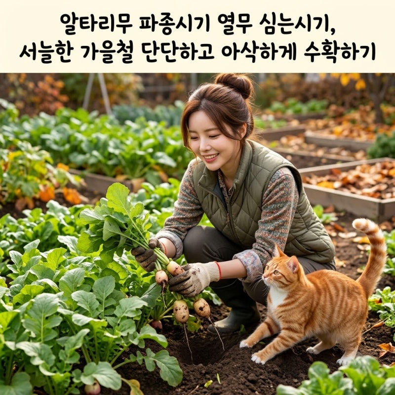 알타리무 파종시기 열무 심는시기, 서늘한 가을철 단단하고 아삭하게 수확하기