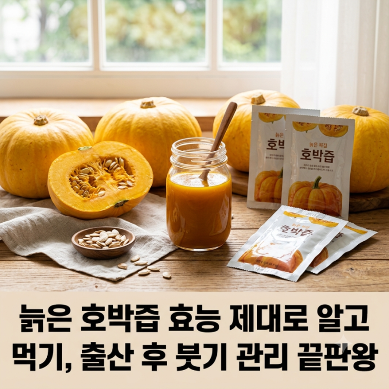 늙은 호박즙 효능 제대로 알고 먹기, 출산 후 붓기 관리 끝판왕