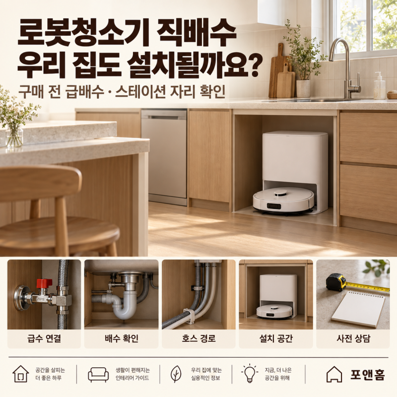 로봇청소기 직배수, 사고 나서 설치 못 하는 집도 있을까? | 구매 전 급배수·스테이션 자리 ....