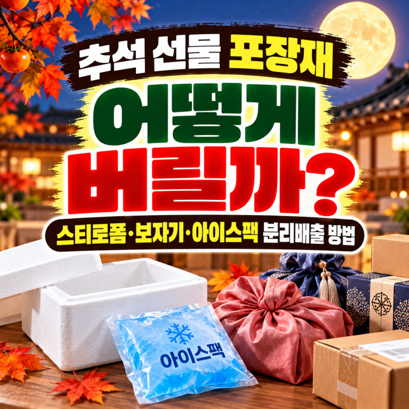 추석 선물 포장재 어떻게 버릴까? 스티로폼·보자기·아이스팩 분리배출 방법