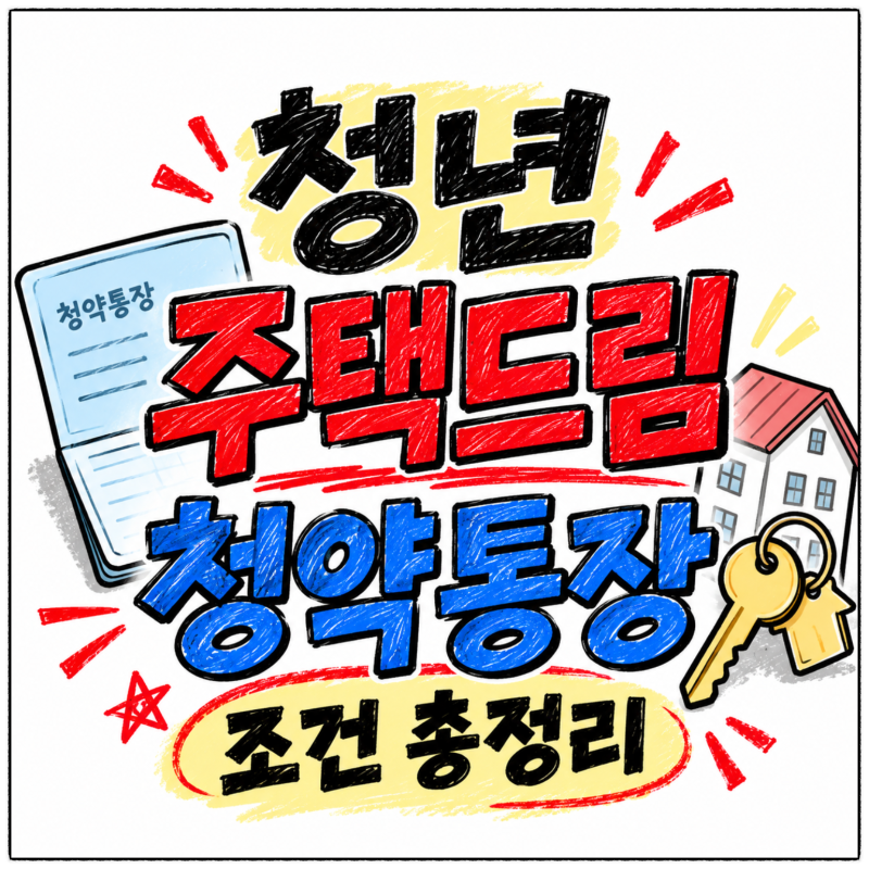 청년 주택드림 청약통장 조건 총정리, 기존 청약통장 전환과 우대금리 4.5% 받는 기간