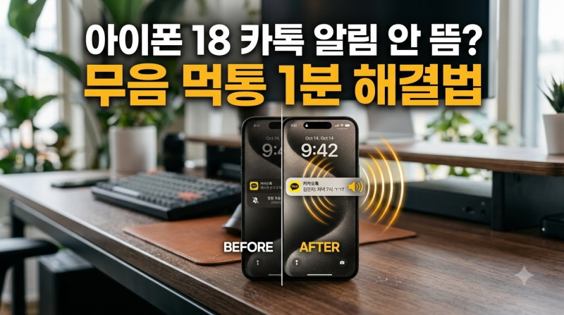 "왜 앱을 켜야만 카톡이 들어올까?" 아이폰 18·iOS 27 카카오톡 알림 안 뜸·무음 먹통 1분 해결 ....