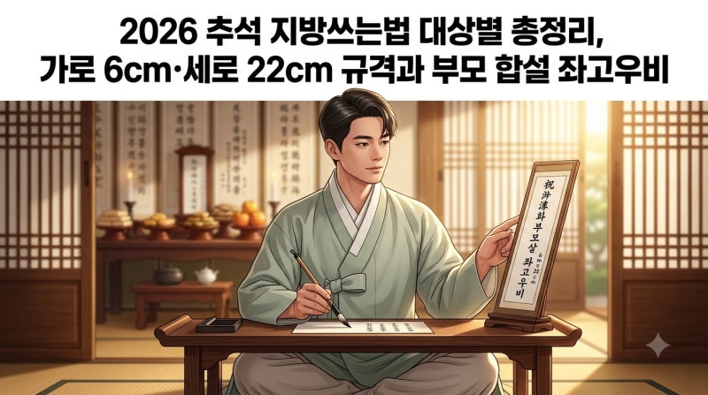 2026 추석 지방쓰는법 대상별 한눈에 정리