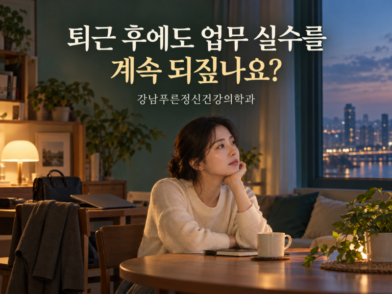 [ 강남역정신과 / 강박증정신과 ] 퇴근 후에도 업무 실수를 계속 되짚나요?