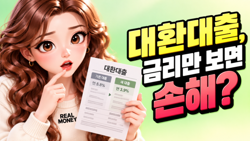 금리 1% 낮아서 갈아탔는데 손해? 대환대출 전 꼭 계산할 5가지