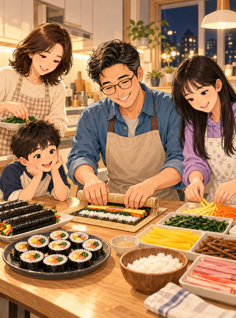 김밥 만드는 법｜집김밥 재료 준비부터 밥 간·김밥 말기·터지지 않게 써는 법까지