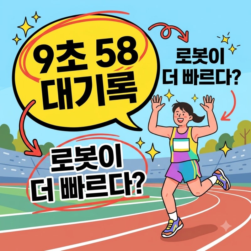 우사인볼트 100m 기록 9초 58의 비밀과 로봇 속도 비교
