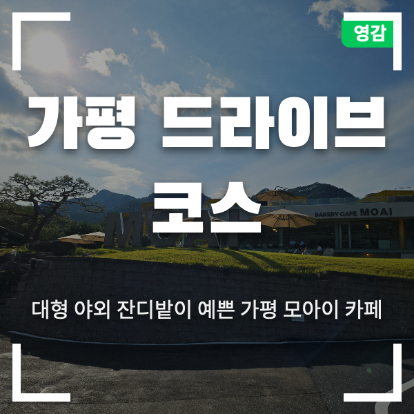 가평 드라이브 코스: 대형 야외 잔디밭이 예쁜 가평 모아이 카페 다녀왔어요