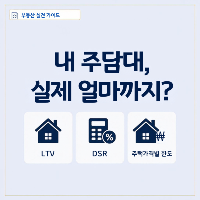 2026년 주택담보대출 규제 총정리, LTV · DSR부터 생애최초·대출한도까지