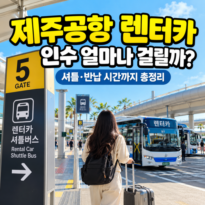 제주공항 렌터카 인수 얼마나 걸릴까? 셔틀·반납 시간까지 총정리