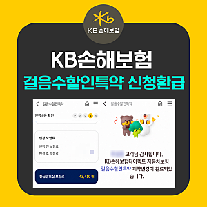KB손해보험 걸음수할인특약 신청 환급방법