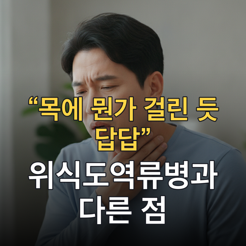 목에 뭐가 걸린 듯 답답.." 인후두역류증, 위식도역류병과 다른 점은?