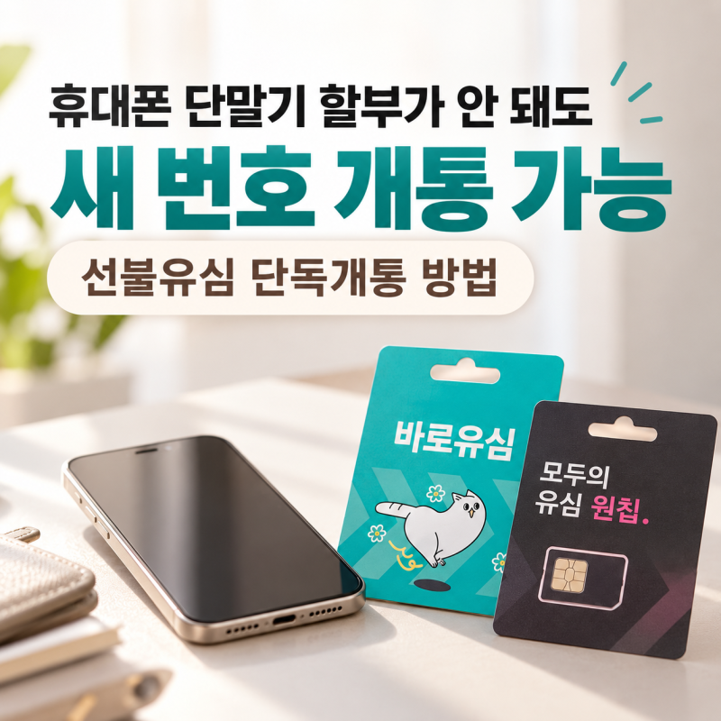 휴대폰 단말기 할부가 안 돼도 새 번호 개통 가능｜선불유심 단독개통 방법