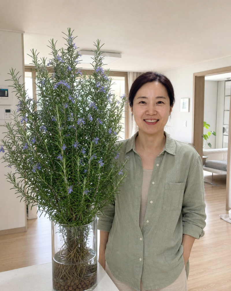 "초보에게 순수 물재배를 계속 권하지 않는 이유" 로즈마리 수경재배 방법 키우기 뿌리 무름 ....