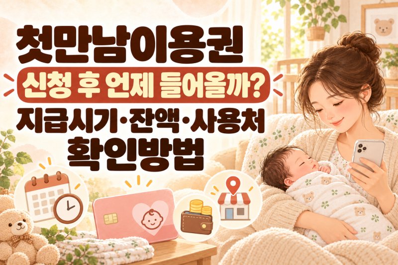 첫만남이용권 신청 후 언제 들어올까? 지급시기·잔액조회·사용처 총정리