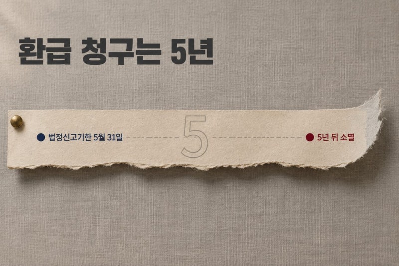 종합소득세 기한후신고 환급, 5년 지나면 받을 수 없습니다