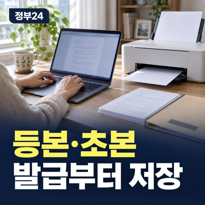정부24 주민등록등본·초본 인터넷 발급 방법과 PDF 저장 꿀팁
