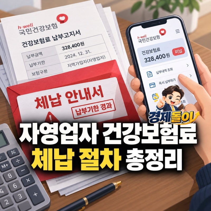 자영업자 건강보험 보험료 체납 절차 총정리