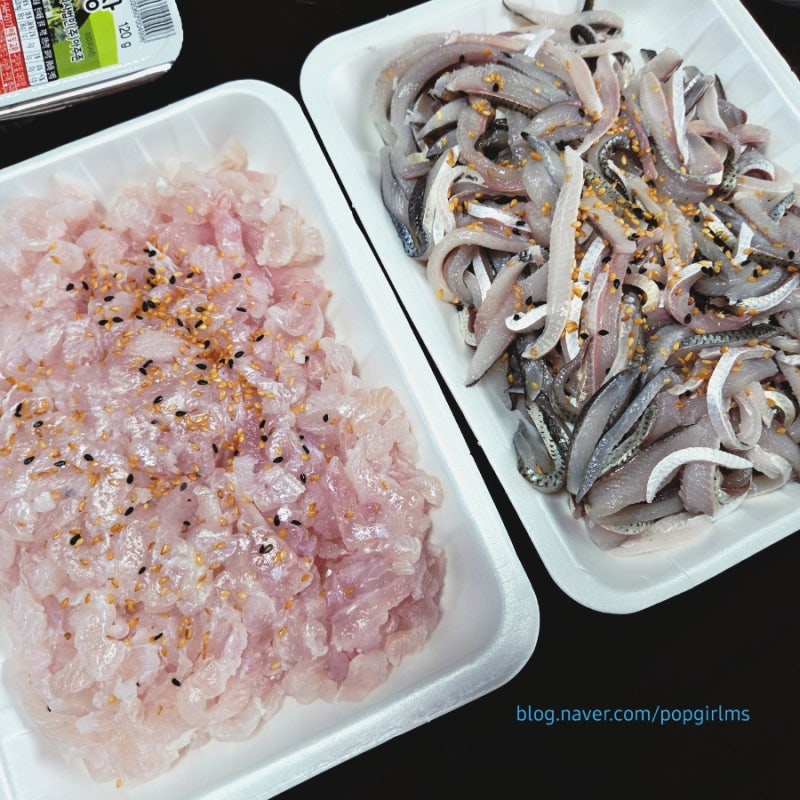 북구 우산동 말바우시장 노포 횟집 고흥 회수산 제철 전어회 하모회