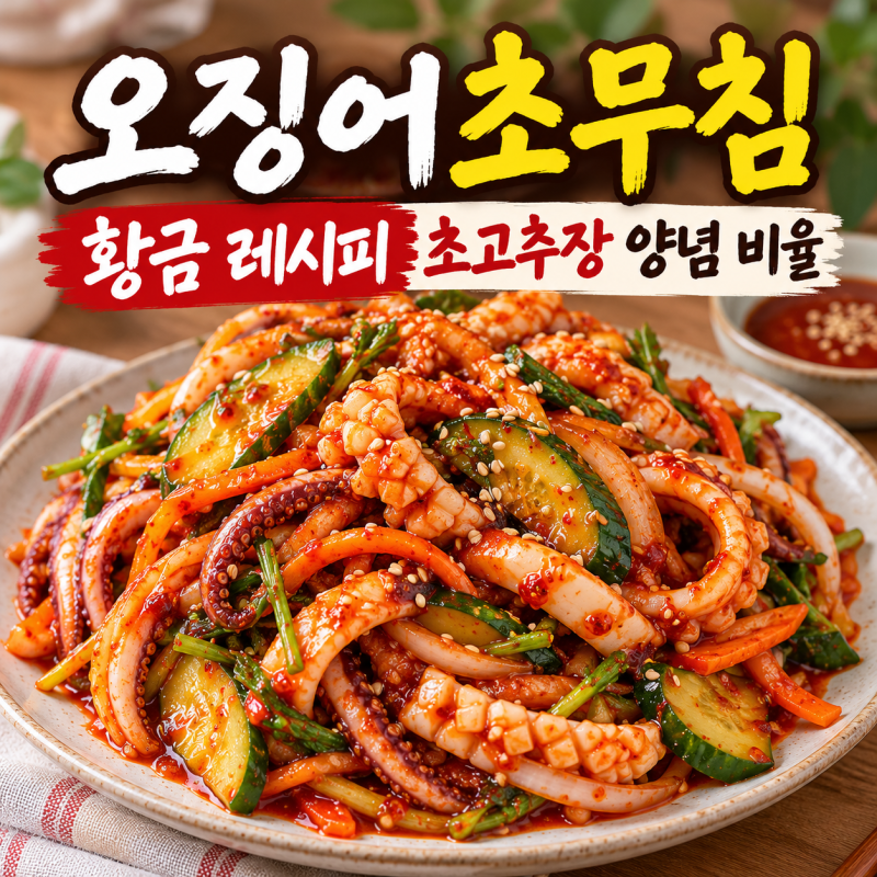 오징어초무침 황금 레시피 초고추장 양념 비율