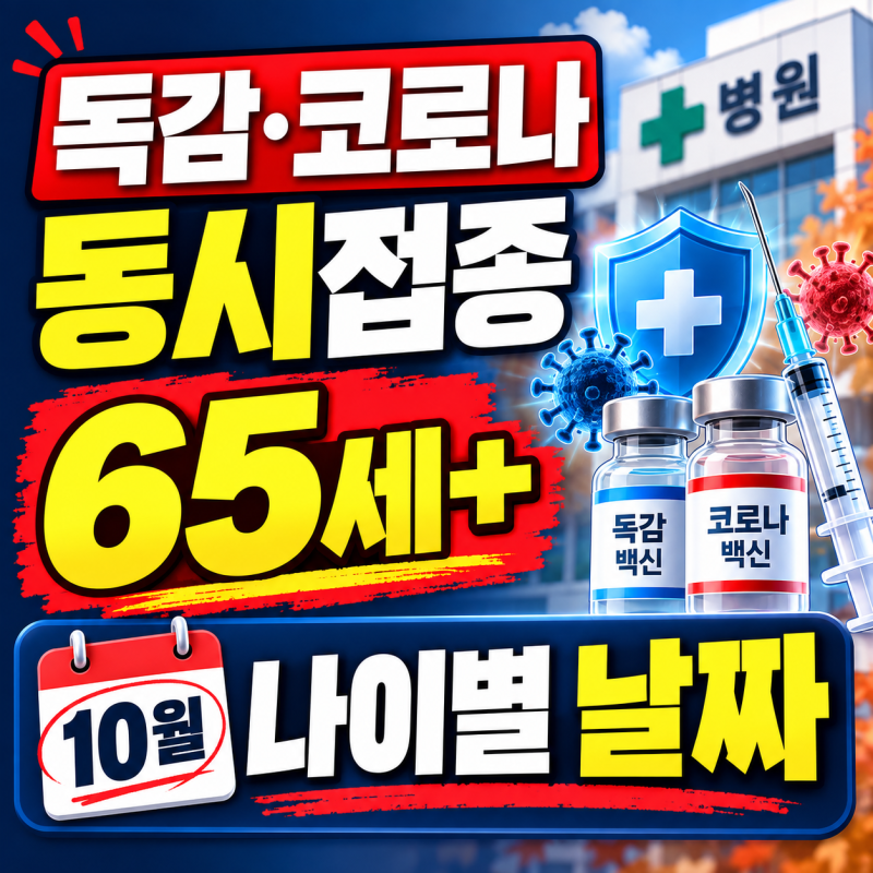 독감·코로나 동시접종 65세 이상, 따로 맞아야 할까? 10월 병원 가기 전 ‘나이별 날짜’부터 ....