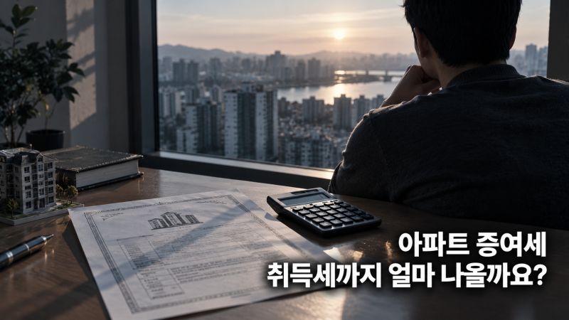 아파트 증여세, 취득세까지 더하면 이만큼이에요!