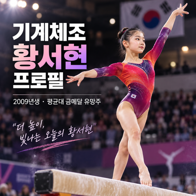 기계체조 황서현 프로필, 2009년생 평균대 금메달 유망주 총정리