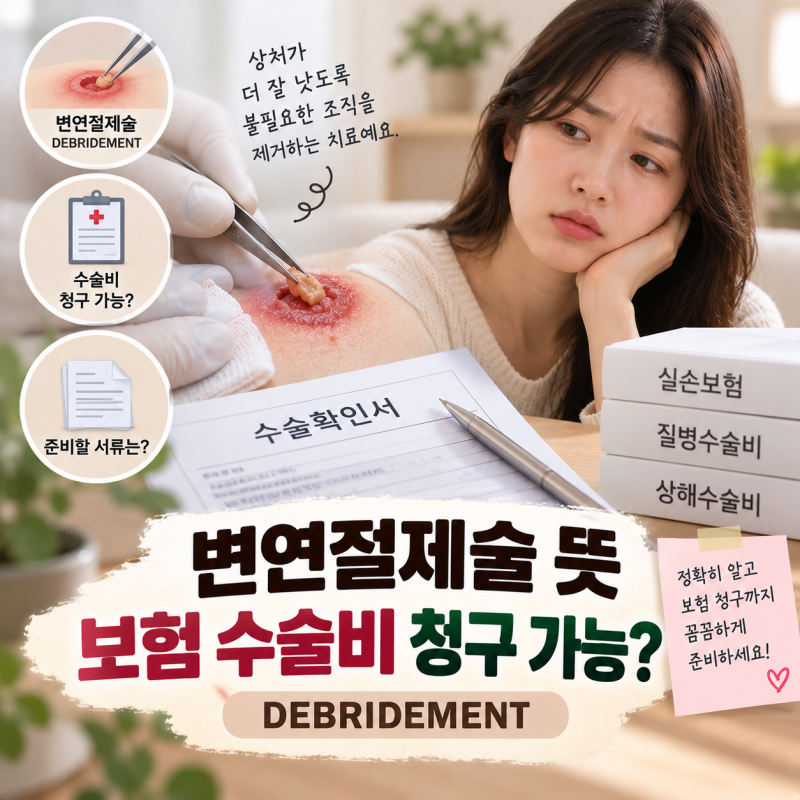 변연절제술 뜻 보험 수술비 청구 가능? DEBRIDEMENT