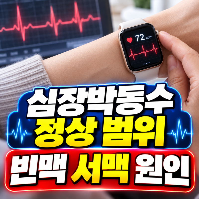 심장박동수 정상 범위와 빈맥 서맥 원인, 심전도로 확인하는 부정맥