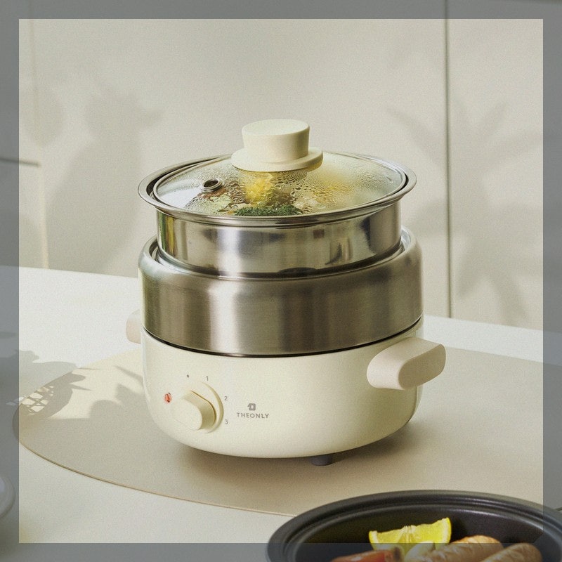 디온리 올스텐 4in1 분리형 계란찜기 멀티쿠커 전골냄비 전기그릴 라면포트 NJM221CW로 맛있게 ....
