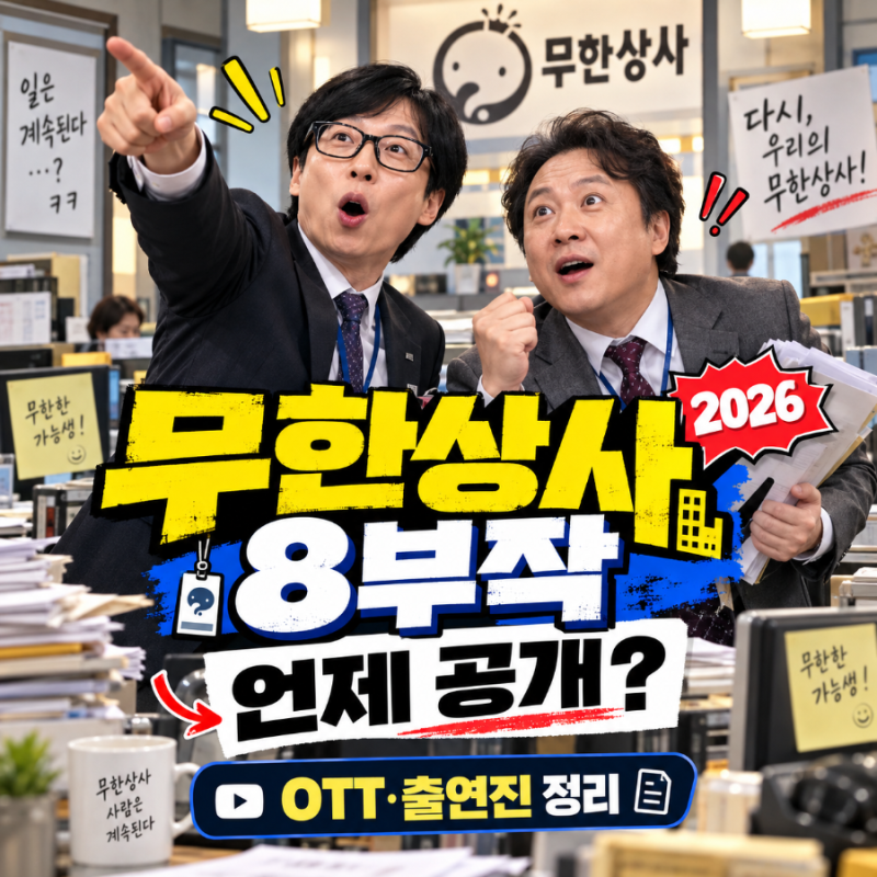 무한상사 8부작 드라마 언제 공개? OTT 웨이브·박명수 정준하 출연진까지 정리
