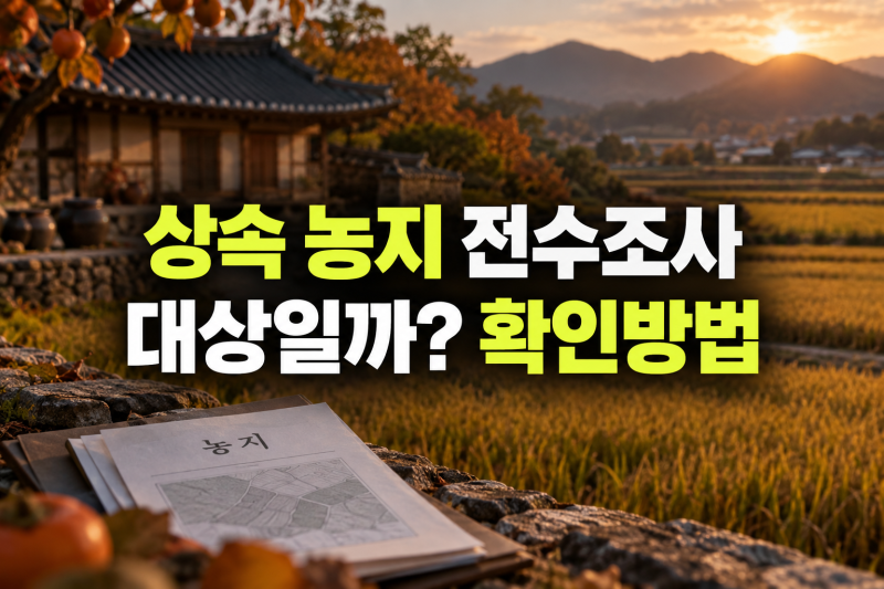 “추석에 시댁에서도 난리였어요”…상속 농지 전수조사 대상일까? 확인 방법까지 알아봤어....