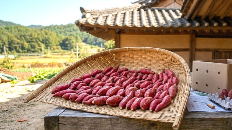 고구마 오랫동안 신선하게! 장기 보관 핵심 팁과 박스·계란 판 세워서 보관하는 방법