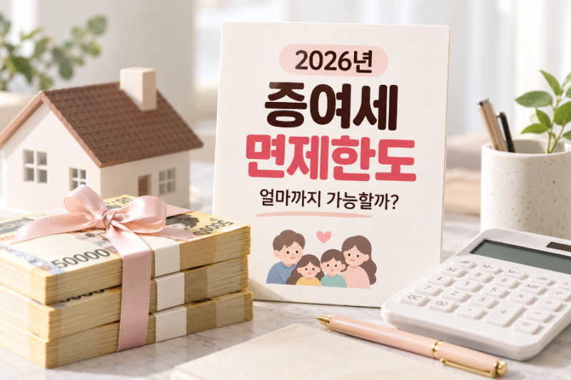 2026 증여세 면제한도 얼마?｜자녀·부부·결혼·출산 증여 공제 총정리