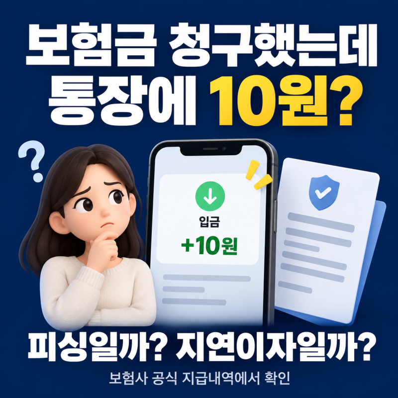 보험금 청구했는데 통장에 10원? 피싱 아닌 ‘지연이자’일 수 있습니다