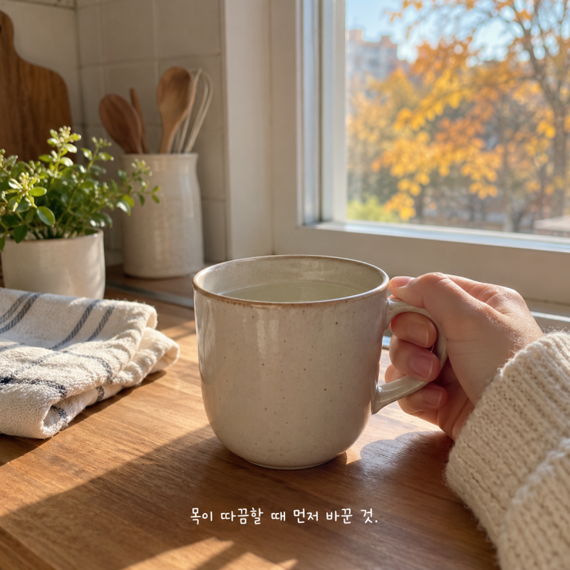 목감기 빨리 낫는법, 목이 따끔할 때 먼저 바꾼 것