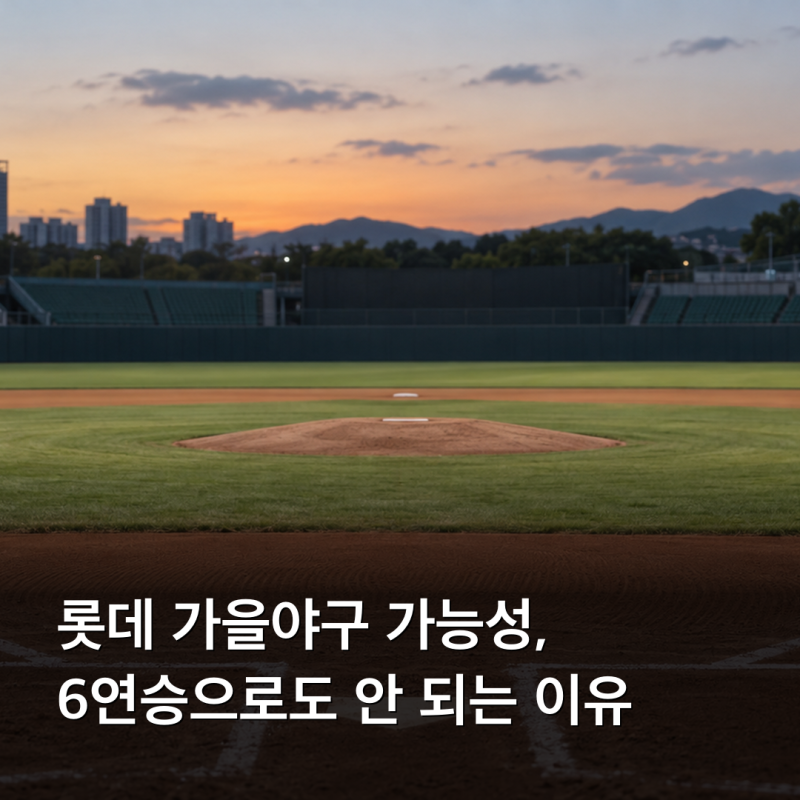 롯데 가을야구 가능성, 6연승으로도 안 되는 이유