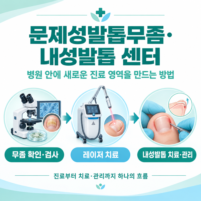 문제성발톱무좀·내성발톱 센터, 병원 안에 새로운 진료 영역을 만드는 방법