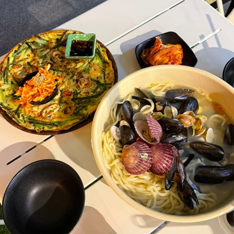 부산 해운대 송정 맛집 송정물총칼국수 주차 가능