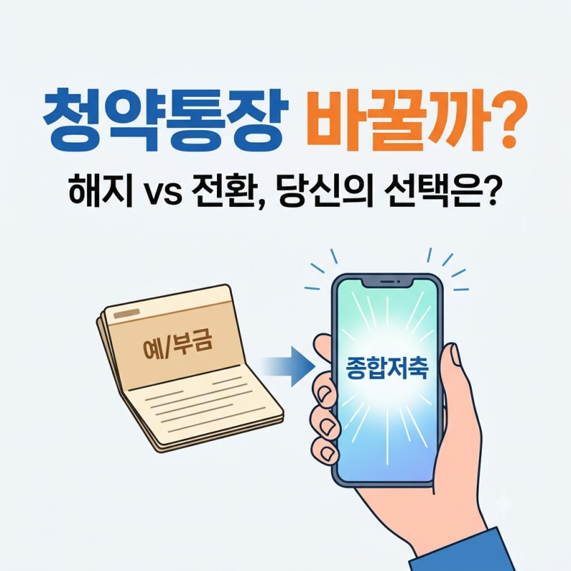 청약통장 해지 후 재가입 "10년 부은 가점 다 날아갈까?" 입주자저축 전환 차이점