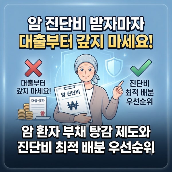 암 진단비 받자마자 대출부터 갚지 마세요!｜암 환자 부채 탕감 제도와 진단비 최적 배분 우....