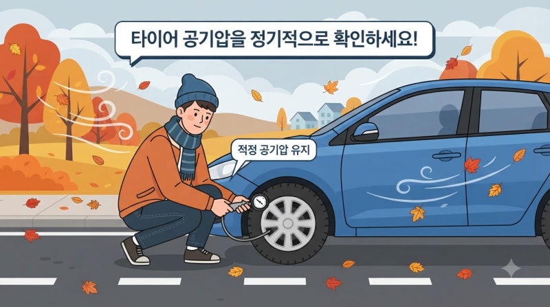 90%가 잘못 알고 있는 가을철 차량 타이어 공기압 관리 팩트 체크
