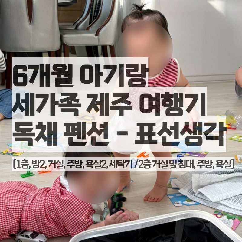 6개월 아기랑 세가족 여행기 표선생각 제주도 남쪽 서귀포 독채 펜션
