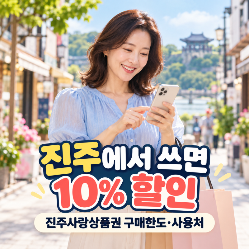 진주사랑상품권 10% 할인, 월 20만원까지 어디서 쓸까?