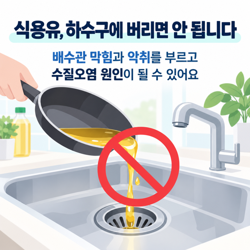식용유 버리는 법｜남은 기름 하수구 말고 이렇게 처리하세요
