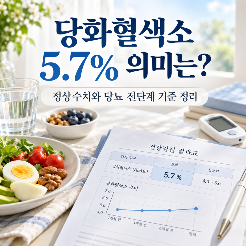 당화혈색소 5.7% 의미는? 정상수치와 당뇨 전단계 기준 정리